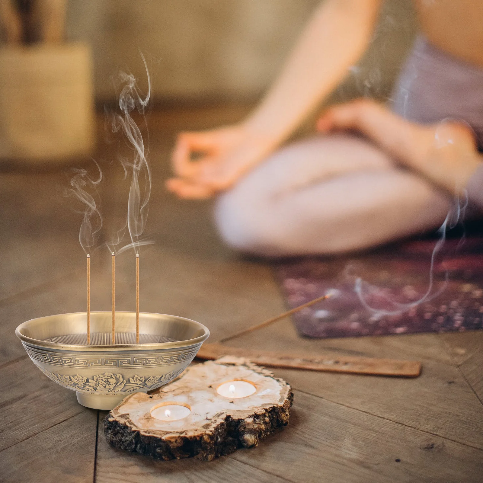 

Alipis 1Pc Incense Burner Aromatherapy Censer for Meditation Yoga Home Decor Handmade Air Purification Spiritual Use