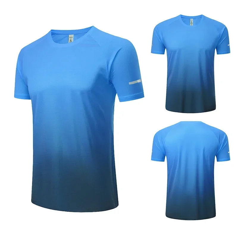 Breathable Ultra-thin Fitness Short Sleeved Marathon Team Quick Drying Clothes, Hiking Outdoor Sports T-shirt