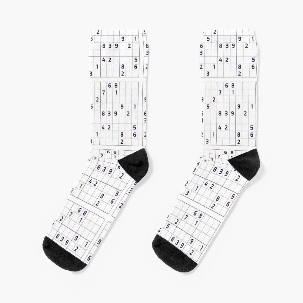 

Sudoku Puzzle Black and White | Puzzle #2 Socks Winter Man Sock Custom Socks