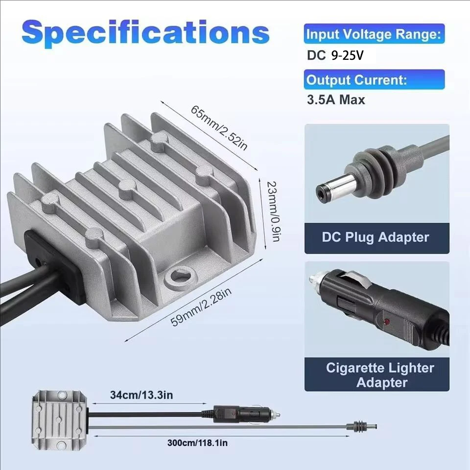 Step up Converter for Starlink Mini 12V/24 to 30V 3.5A with Cigarette Lighter Plug Car Voltage Booster 100cm/300cm - view 3