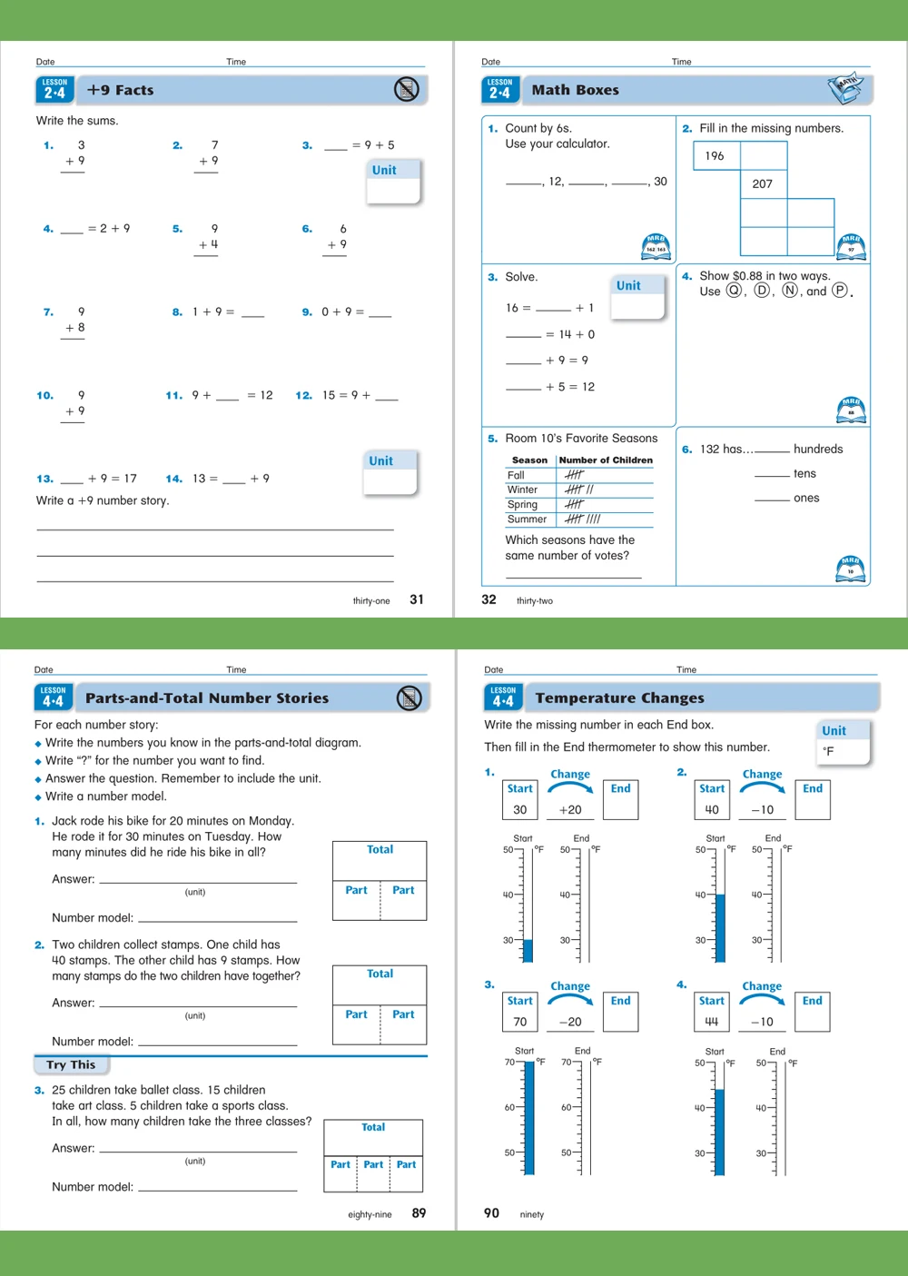 Everyday Mathematics student math journal Grade 1~6 with answer Children's Math Workbook homework for kids