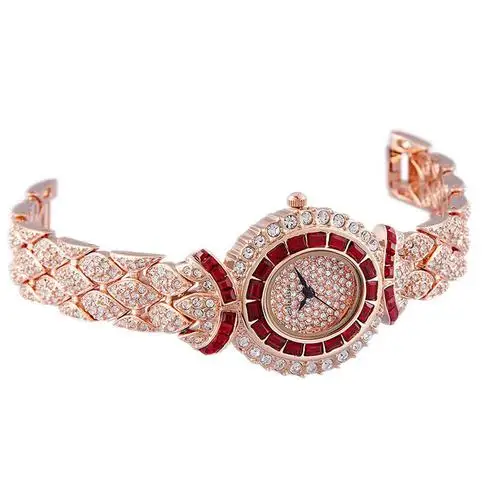 Luxury Melissa Lady Women\'s Watch Elegant Full Rhinestone Cute Fashion Hours Bracelet Crystal Clock Girl Birthday Gift Box