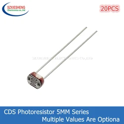 20PCS 5506 5516 5528 5537-1 5537-2 5539 5549 Light Dependent Resistor LDR 5MM CDS Photoresistor Photoconductive Resistance