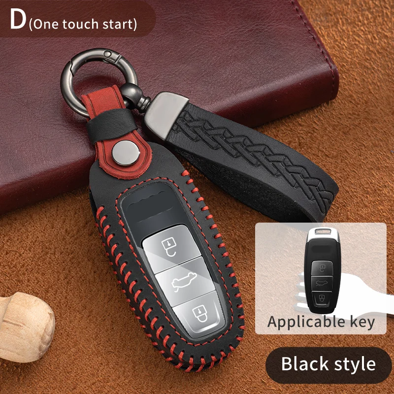 

New Soft Car Remote Key Case Cover Shell Fob for Audi A3 A4 B9 A6 A7 4K A8 E-tron Q5 Q8 C8 D5 SQ8 Key Protection Bag Accessories