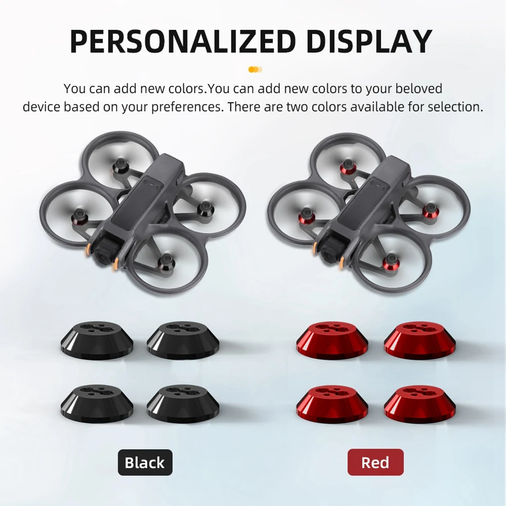 B47C Motor Cover Cap for DJI Avata 2 Drone Protection Guard Dust-Proof Engine Protector Anti-Scratch Accessories Black