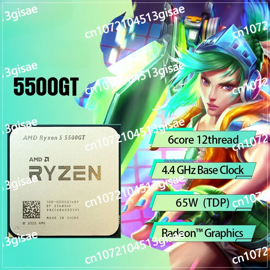 

5500GT NEW R5 5500GT 3.9GHz Six-Core Twelve-Thread 65W CPU Socket AM4 New But Without Cooler