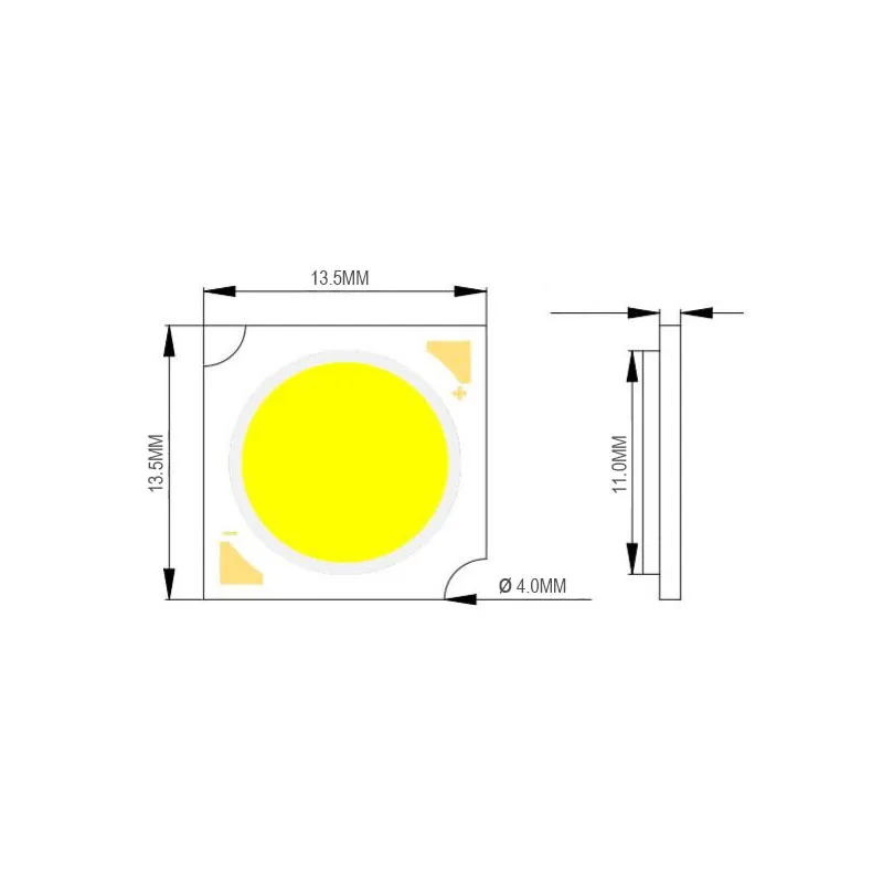 10pcs/lot high brightness 1313 3w 5w 7w 10w 12w 80ra warm natural cool white cob led chip diode 11mm lighting accessories