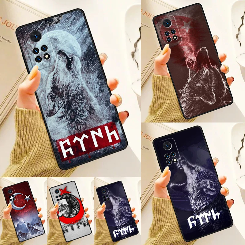 Turkish language bozkurt gray wolf Case For Samsung Galaxy S24 Plus S23 S20 S21FE Lite S22 Ultra Note 20 S8 S9 S10 Phone Coque