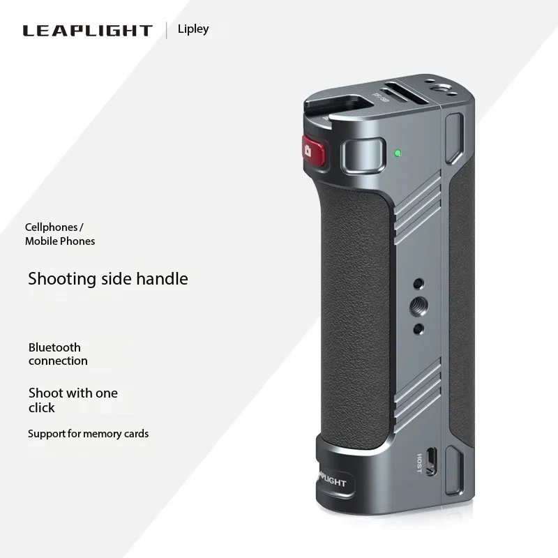 ملحقات كاميرا بمقبض واحد من Leaplight لهاتف iphone 15PRO/16PRO MAX لفيديو VLOG Selfie قابل للتوسيع مع ميكروفون