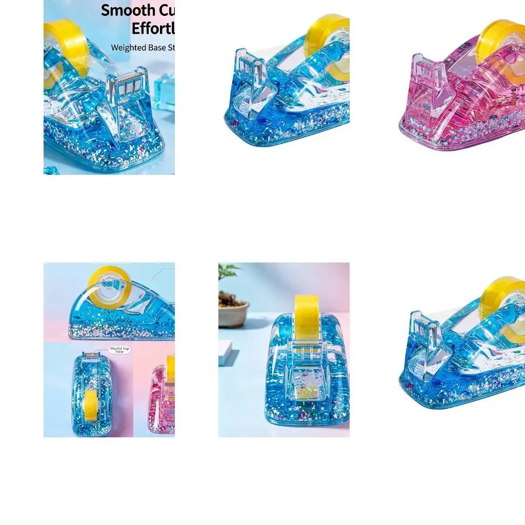 desktop-tape-dispenser-clear-glitters-liquid-body-with-front-cutting-edges-compacts-desk-tape-cutter-for-office-study-d2rc