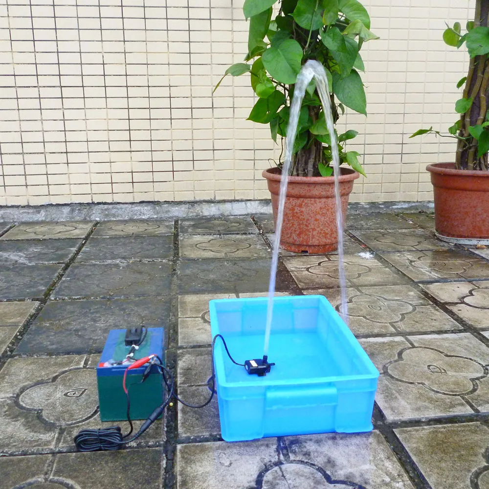 فائقة الهدوء صغيرة DC12V 9 واط مايكرو فرش مضخة زيت المياه نافورة غاطسة مقاوم للماء حوض السمك تعميم 300L/H رفع 450 سنتيمتر