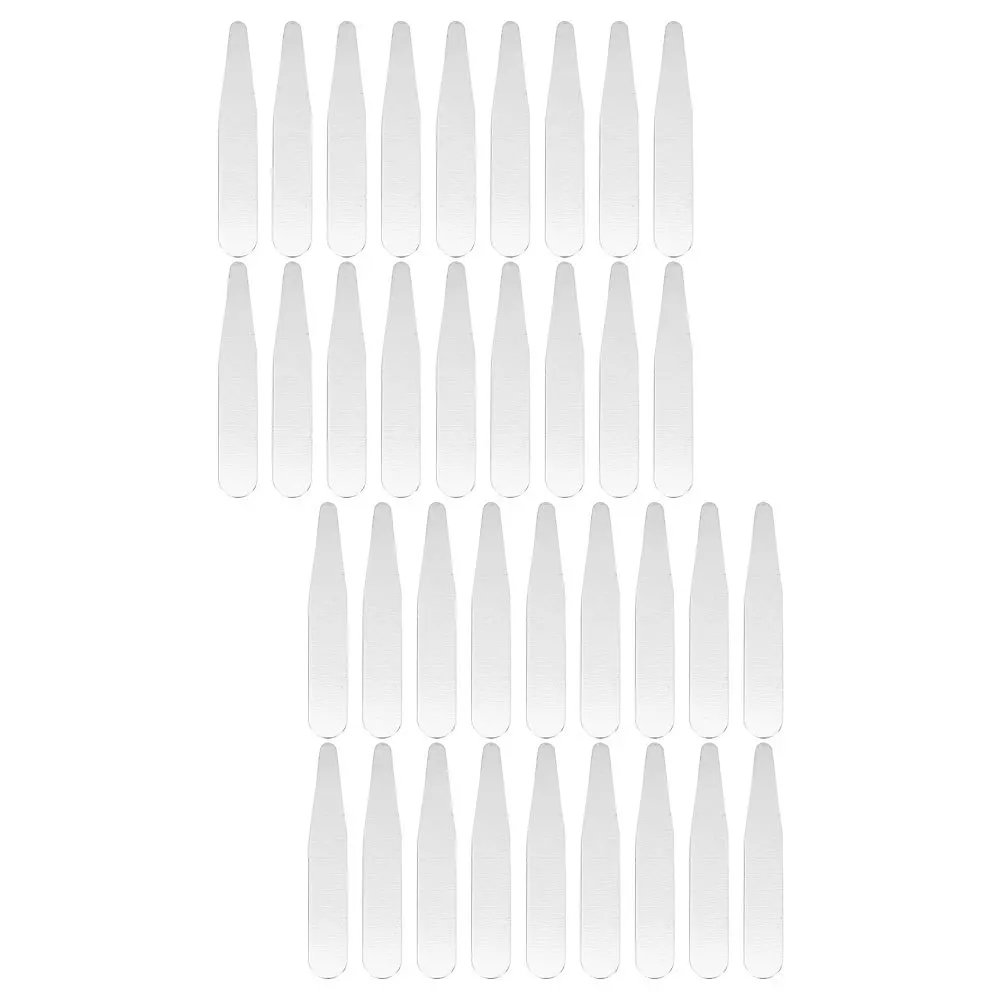 

36pcs Shirt Stays Stainless Steel Inserts For Men Dress Shirts Smooth Rust Resistant Collar Support Metal Collar