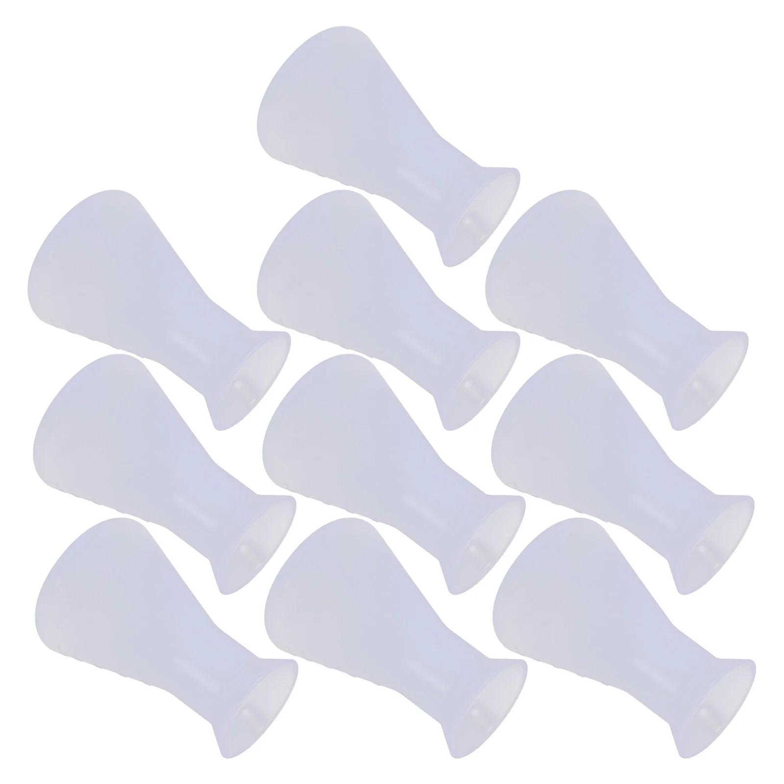 10 Pcs Beaker Plastic Flask Transparent Erlenmeyer Conical Professional for Chemistry Experiment