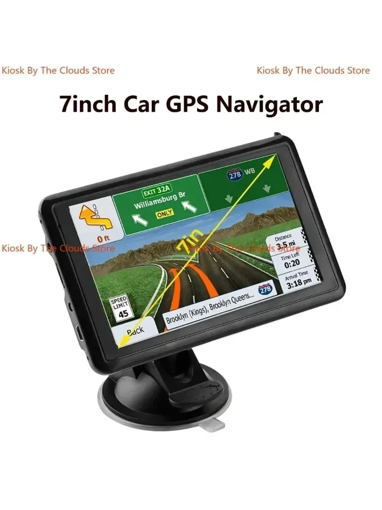 5 pouces/7 pouces voiture GPS Navigation HD écran tactile GPS navigateur camion Mode 3D Sat Nav 8G + 256M 2023 Europe carte GPS navigateurs