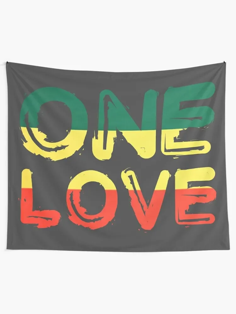 One Love Reggae Peace Weed Rasta Chill Stoner Quote Tapestry Outdoor Decoration House Decoration Tapestry