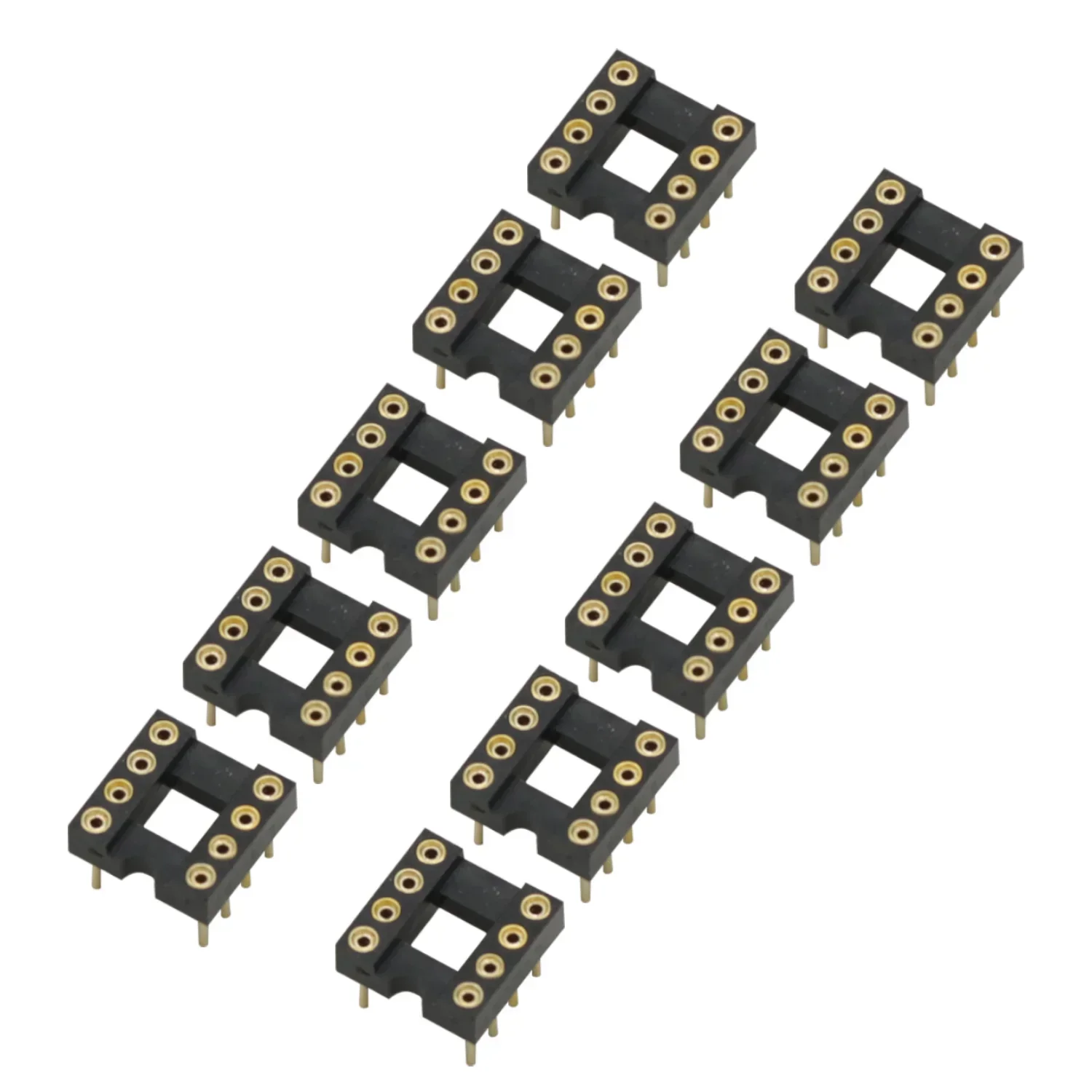 10PCS 8-pin 8P gold-plated round hole IC socket op-amp socket slot seat For muses02 opa627 5532 LM49720 dip8 socket