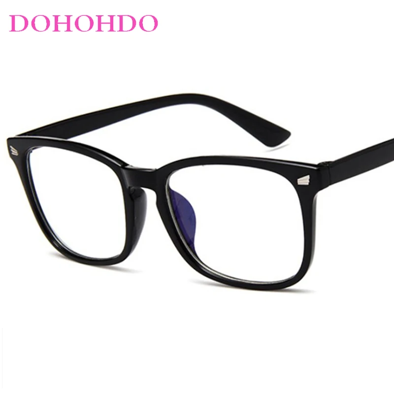 DOHOHDO New Computer Blue Light Ray Optical Glasses PC Anti Radiation Glass Vision Eye Strain Protection Women Men Glasses Frame