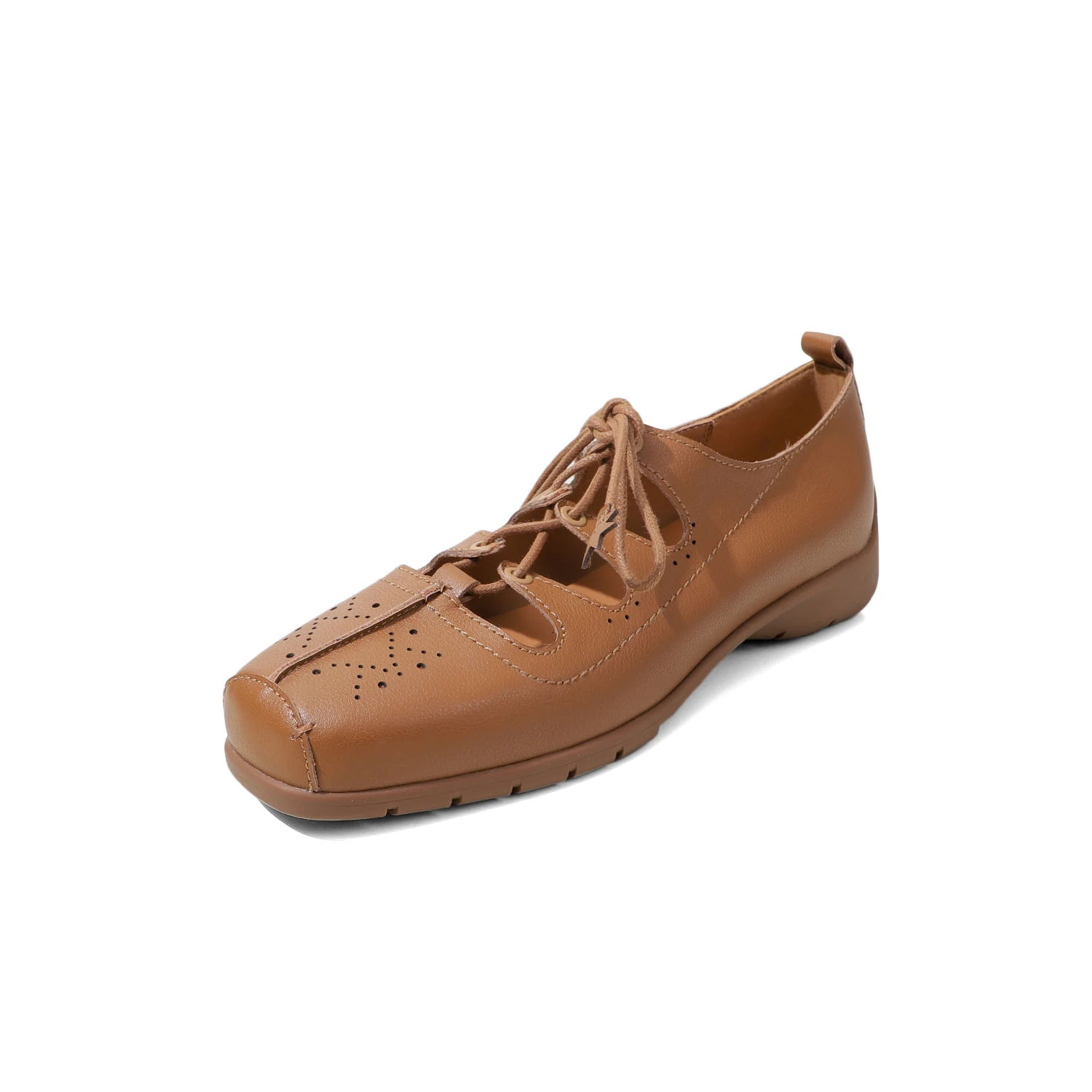 

Fashion Women's Shoes Real Leather Pumps 2026 Spring New Lace-up Single Shoes Female Thick Heels Plus Size Women's Oxford Shoes