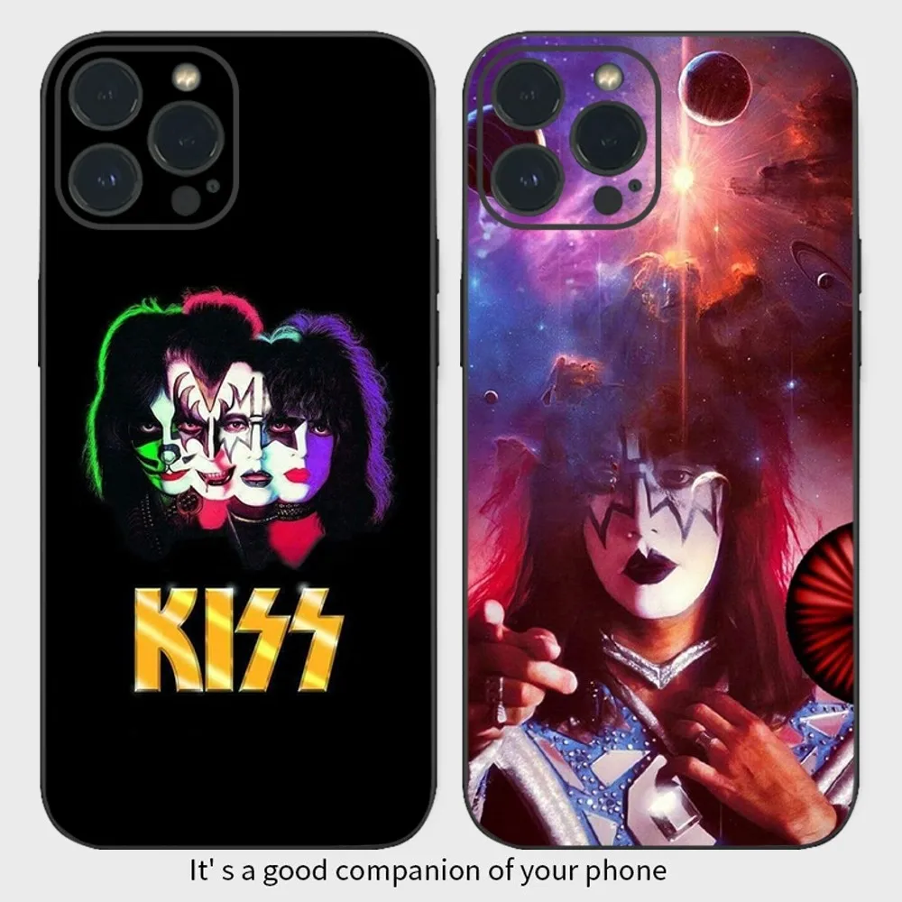 Classic Fashion K-Kiss B-Band Phone Case  For iPhone15 14 13 12 Mini 11 Pro XS Max X XR SE5 6 7 8 Plus Soft Silicone Cover