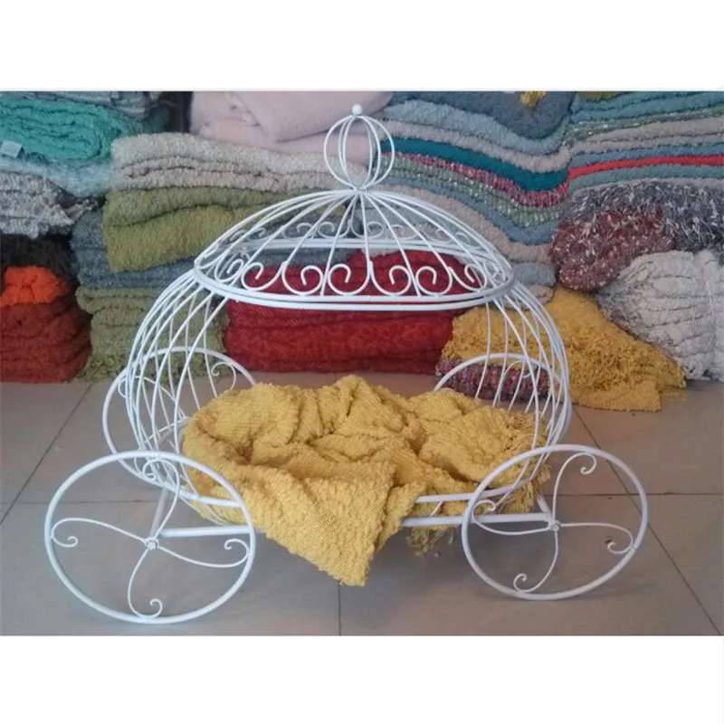 Newborn Photography Props Furniture Iron Pumpkin Children\'s Car Bed Baby Shower Photo Shooting Accessories Pose Chair Accessorie