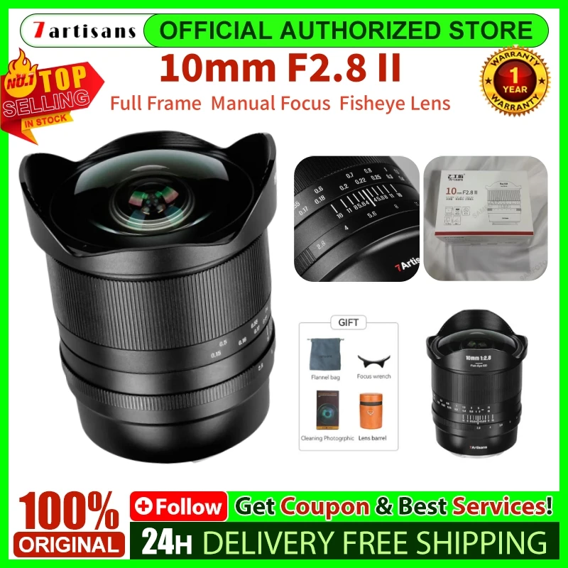 new! 7artisans 10mm F2.8 II Full Frame Fisheye Manual focus prime