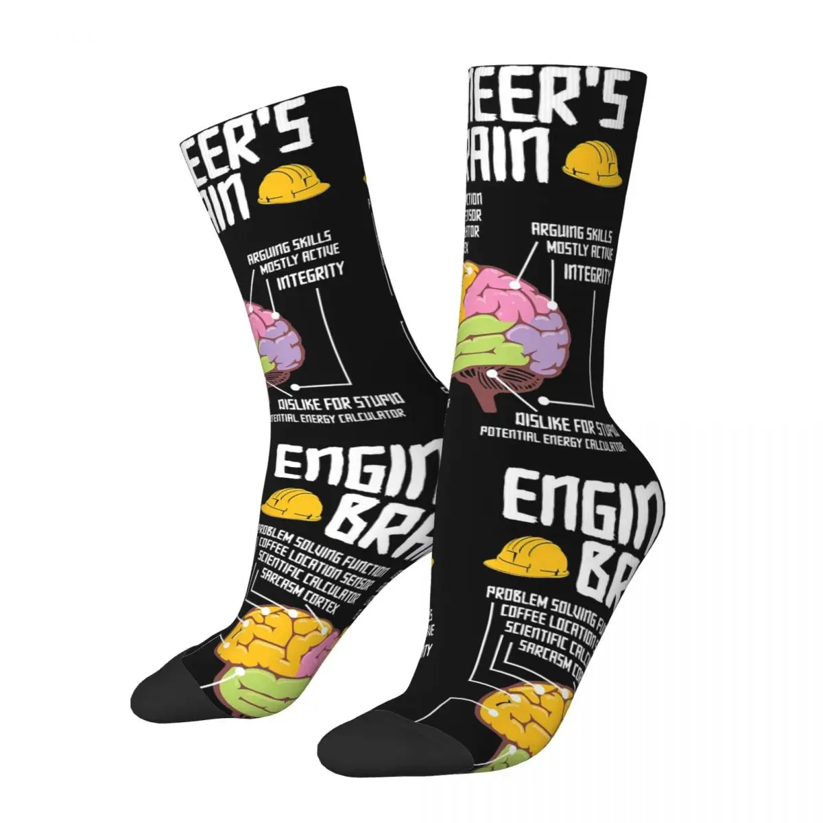 

Engineer's Brain Engineering Profession Graphic Gift Socks Super Soft Stockings All Season Long Socks for Birthday Present