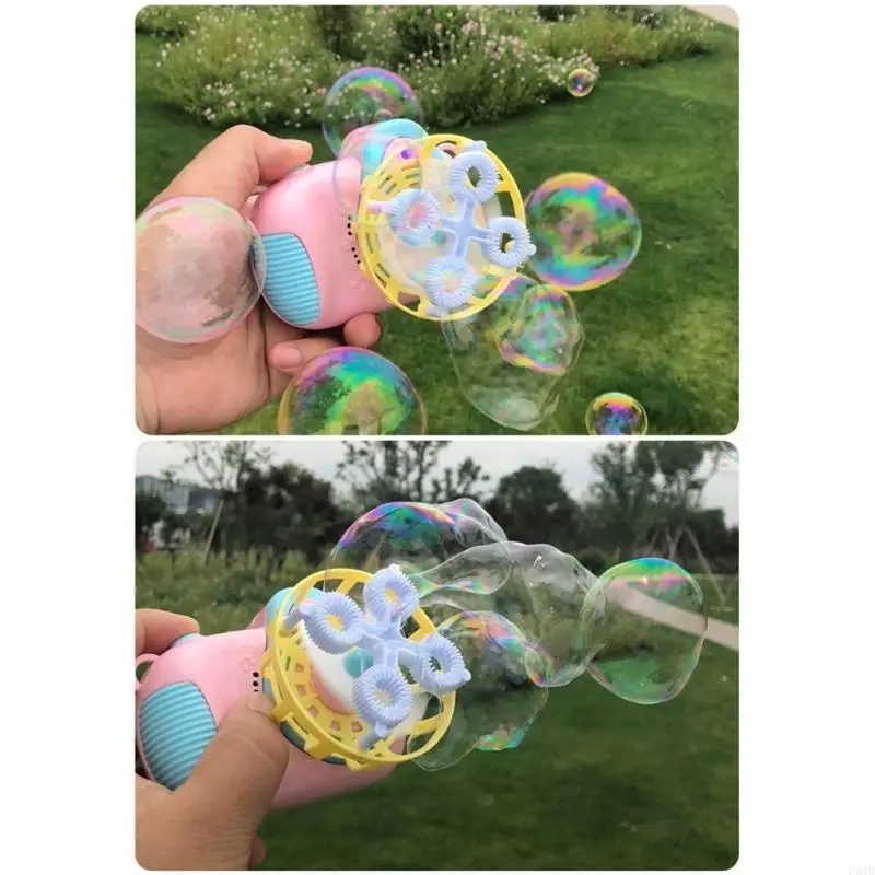 Kids Musical Bubble Machine giocattolo con colorato design del fan raffreddamento leggero per feste compleanno Famiglia