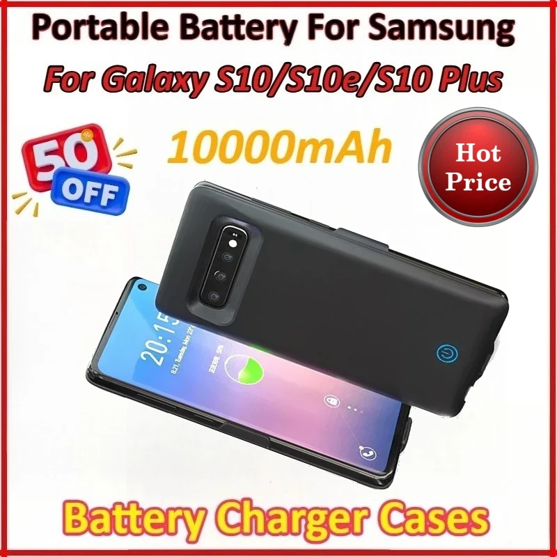 

10000mAh Batterie Externe Charging Cover Powerbank Case for Samsung Galaxy S10 /S10e /S10Plus Battery Charger Case Battery Case