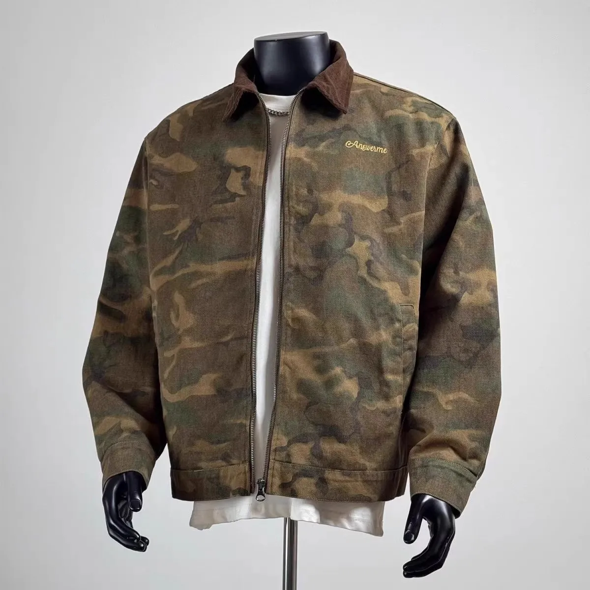 

plus Size 300 Pou American Retro Camouflage Workwear Jaet Men's Loose Casual Fall Winter Trendy Brand Outerwear Top