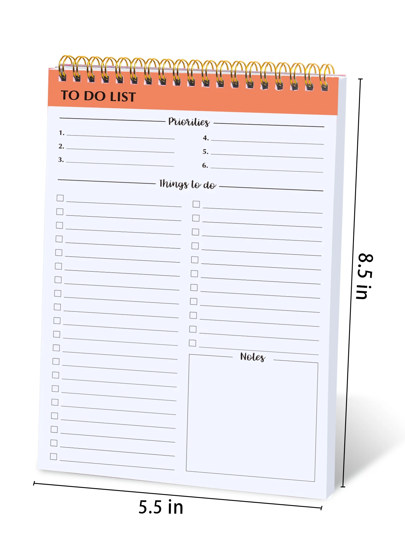 A5 Spiral  daily checklist desk schedule office school notebook plan stationery weekly planner 50 sheets