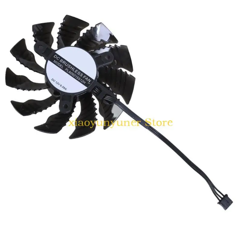P9JB 80mm/3.15inch PLA09215S12H 3Pin 12V VGA Fan Graphics Card Cooling Fan for GTX1650 1630 MINI ITX OC Fan