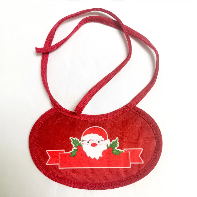 

Christmas Dog Cat Cute Saliva Towel Adjustable Pet Accessories Bib Neck Triangle Scarf Products Small Pets Supplies Items