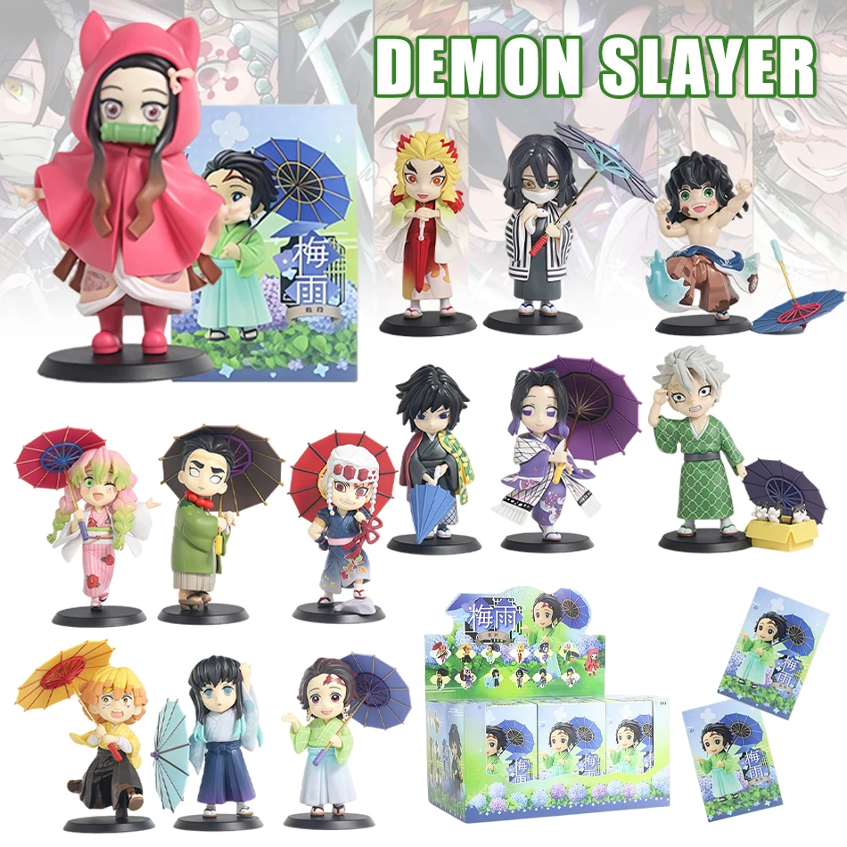 

Demon Slayer Tanjiro Kamado Nezuko anime cartoon figure blind box creative personalized statue model ornament surprise gift box