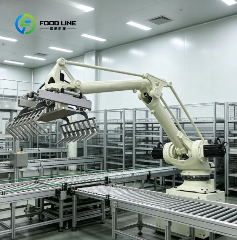 Automatic Rotating Pallet Wrapper with Heavy Duty Turntable, Quick Load Setup for Efficient Stretch Film Packaging in Warehouses