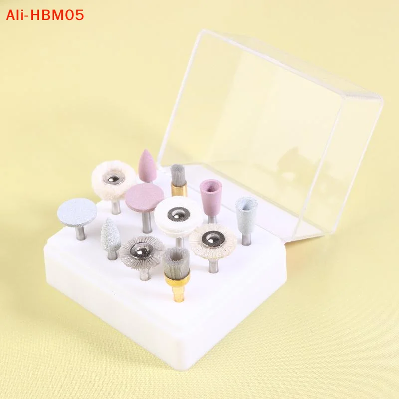 (HB05)12 PC Upgraded Silicone And Brush Grinding Head Mixed Polishing Set - Achieve High-gloss Polishing With Polishing Paste