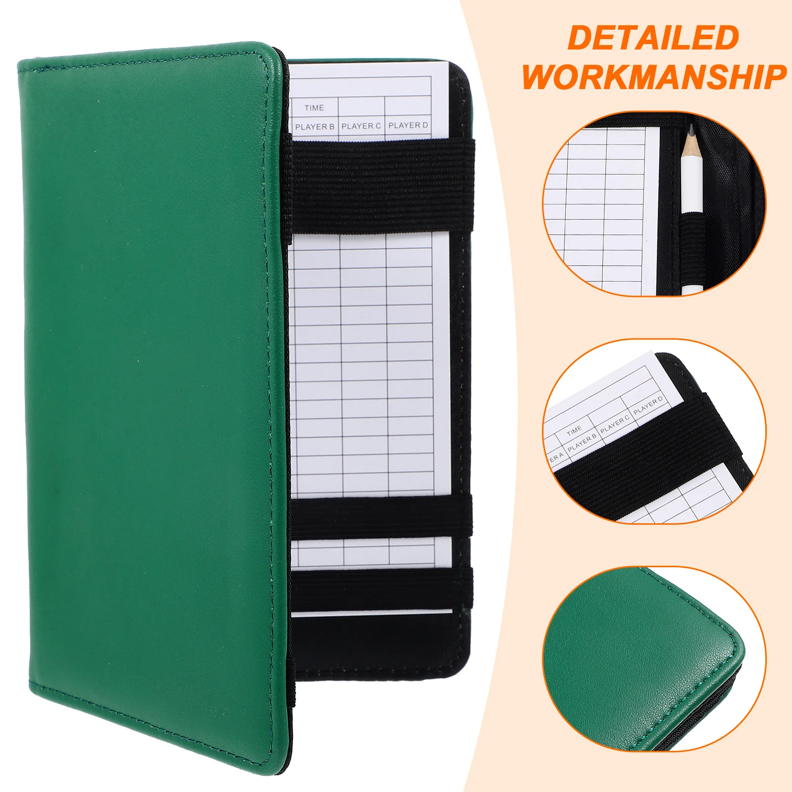 

1Set Golf Log Book Decorative Design Practical Durable Scorecards Holder Fashionable Pretty Outdoor Scoring Supply