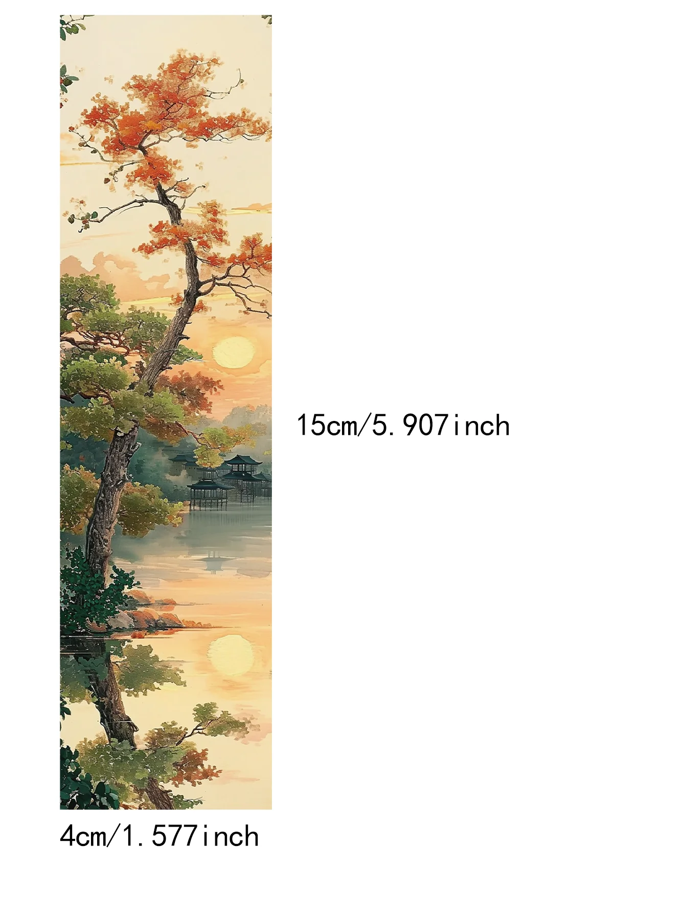 30pcs Ancient Style Lake and Mountain Bookmarks DIY Decoration Chinese Landscape Painting Card Reading Book Annotation Card