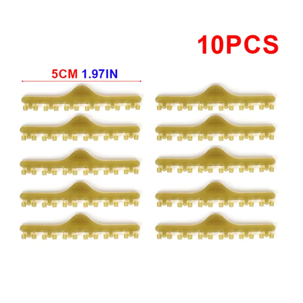 Hirisi AH040 10Sets Karpervissen Rubberen Kralen Stop Hook Kralen voor Rig Maken & Aas Stop Duurzaam Terminal Tackle Accessoires