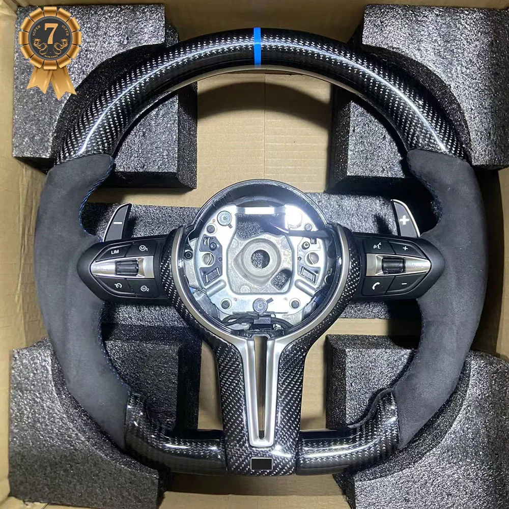 

Carbon Fiber Flat Bottom M Sport Steering Wheel For BMW F10 F11 F12 F20 F21 F22 F30 F31 F32 F33 F34 F36 M3 F80 M4 F82 M5 F90