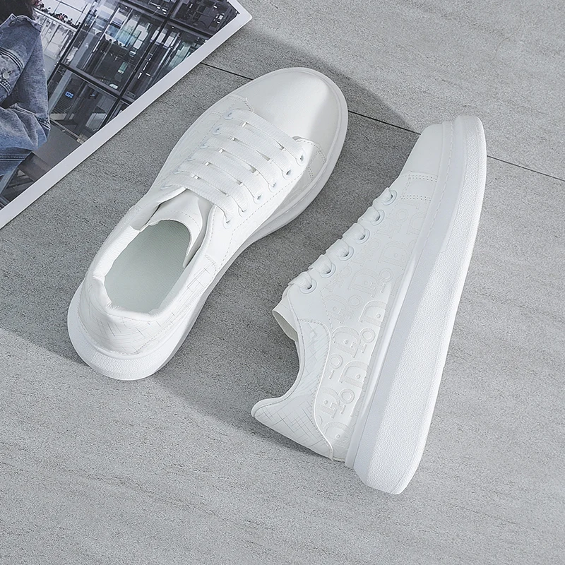 Elevator Sneakers Women New Fashion Platform Autumn Youth Girls Casual Flats Female Thick Sole Breathable White Vulcanized Shoes