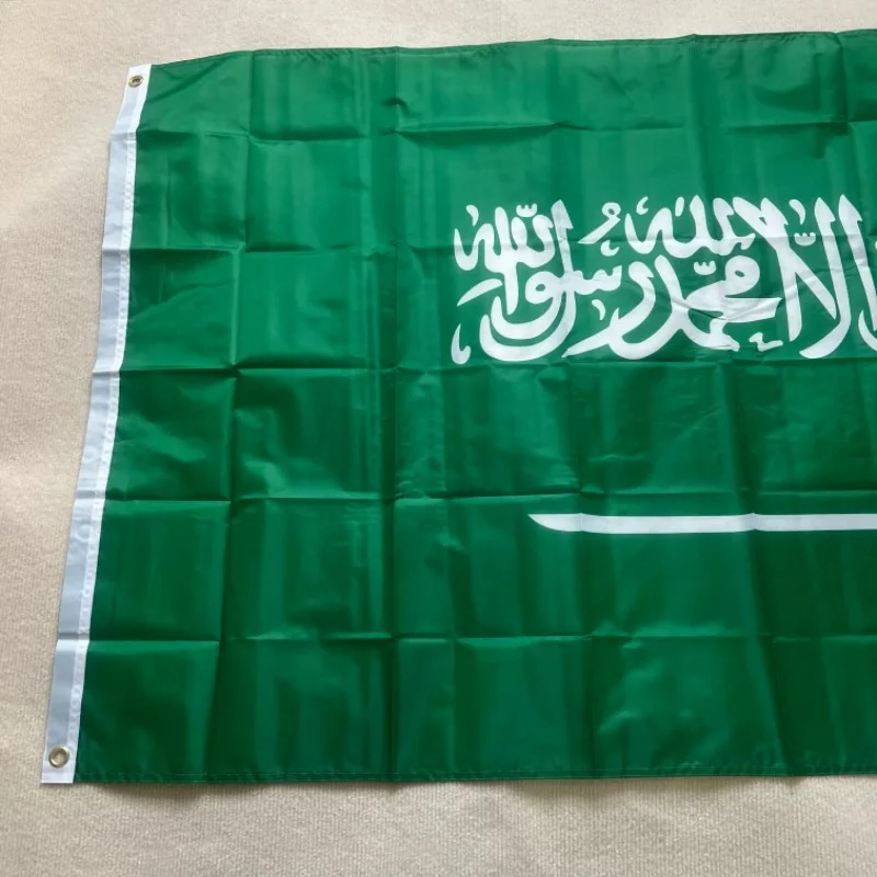 YIXIN Flag Saudi Arabia flag 90x150cm Hanging Polyester Saudi Arabia National flag Banner For Decoration