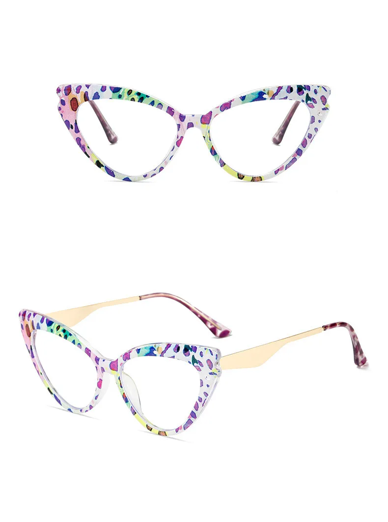 Bunte Streifen Lesebrille Frauen Mode Cat Eye Harz Optische Presbyopie Brillen Benutzerdefinierte Dioptrien + 50 ~ + 600 # 304124 – Detail 4