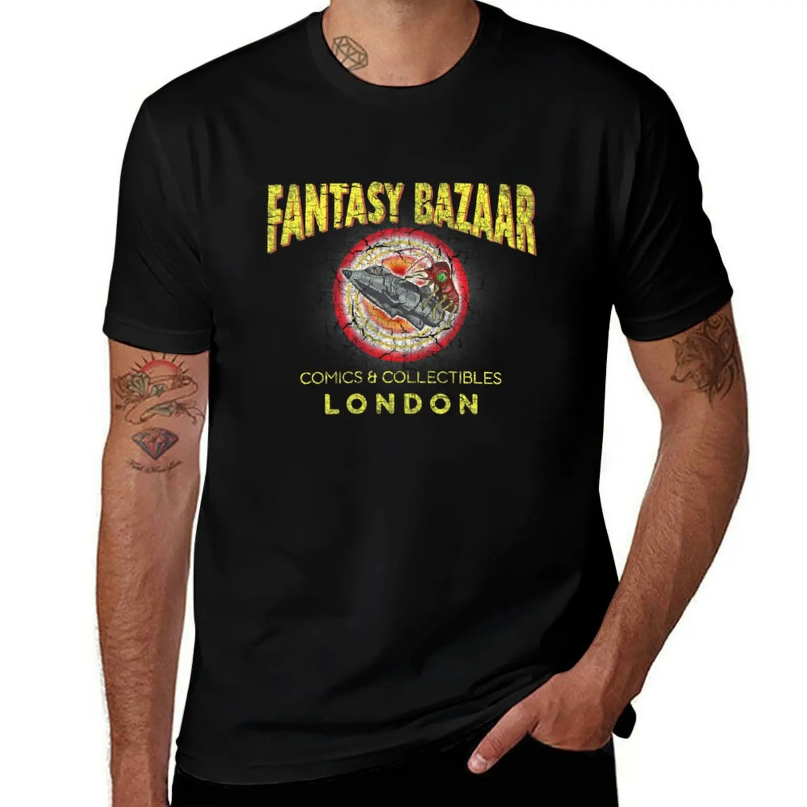 Fantasy Bazaar (Spaced) T-Shirt Summer Holiday Casual Tee T-Shirt
