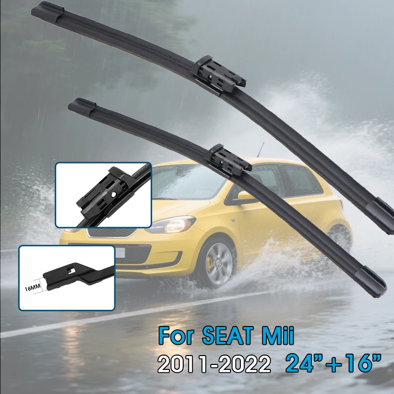 

Car Wiper Blades 24"+16" For SEAT Mii MII 2011-2022 Windshield Windscreen Front Window Blades Car Accessories
