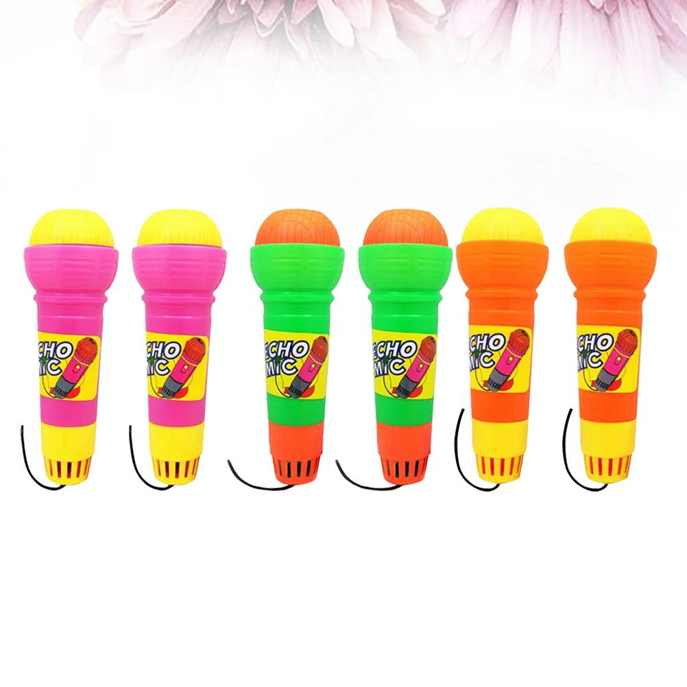 

6pcs Echo Microphone Toy Voice Amplifying Microphone Toy with Party Favor for Kids Children