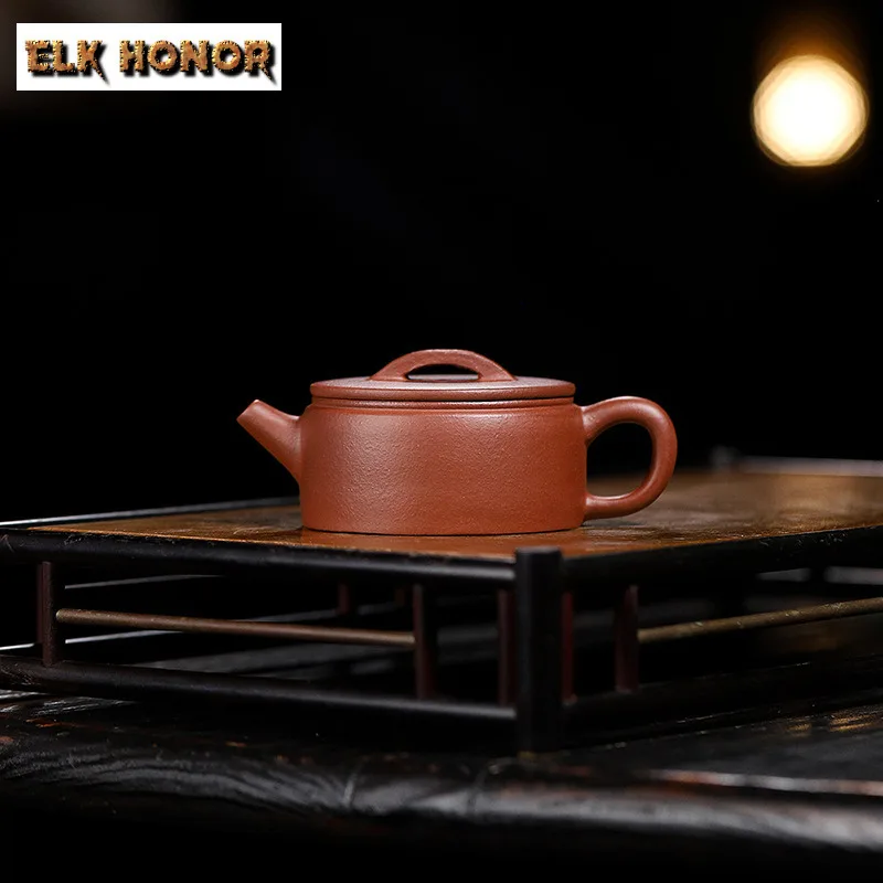 Handmade Yixing Purple Clay Large Diameter Teapots Handmade Hanwa Pot Raw Ore Green Mud Kettle With Infuser Zisha Tea Set Cafes