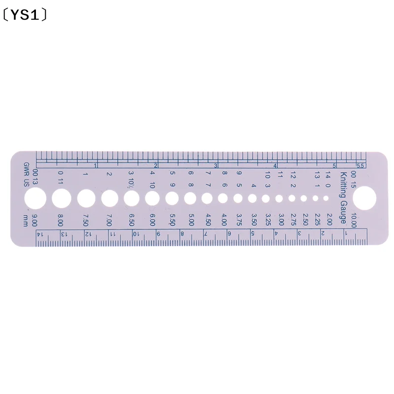 〔YS1〕Knitting Accessories Needle Gauge Inch Sewing Ruler Tool CM 2-10mm Size Measure