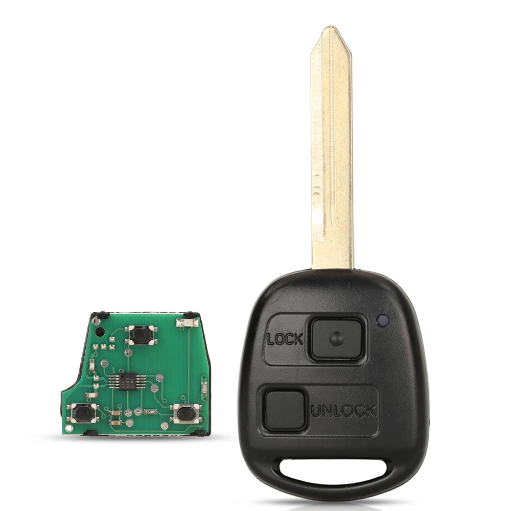 jingyuqin 89071-05010, 8907105010 2/3 Buttons 433.92MHz 4C Chip Remote Car Key Fob For Toyota Avensis 2003-2008 Yaris 2010 2011