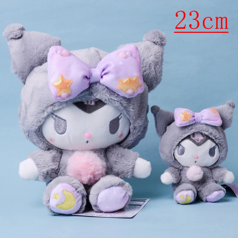 Sanrio Cartoon Kawali Kuromi Hello Kitty My Melody Cinnamoroll Pillow Plush Toys Soft Stuffed Dolls For Kids Birthday Gifts