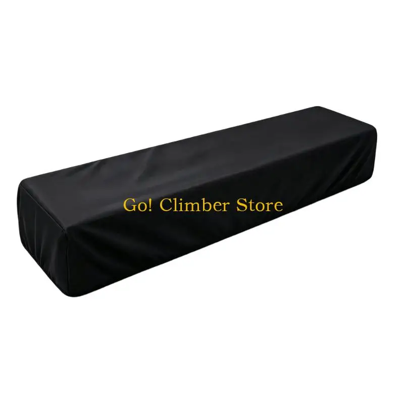Q84C Full Coverage Piano Keyboard Cover Black Stretch Fabric Dust Cover for Music Room Storage, Easy Handling Between Uses